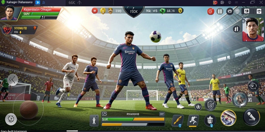 Screenshot game 66K menampilkan pertandingan olahraga yang seru dan mendebarkan.