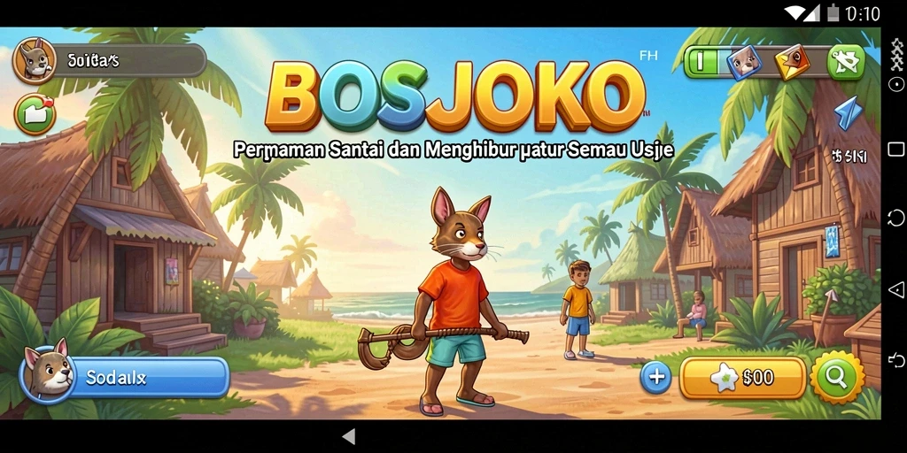 Tampilan gameplay seru dan menghibur di BOSJOKO.
