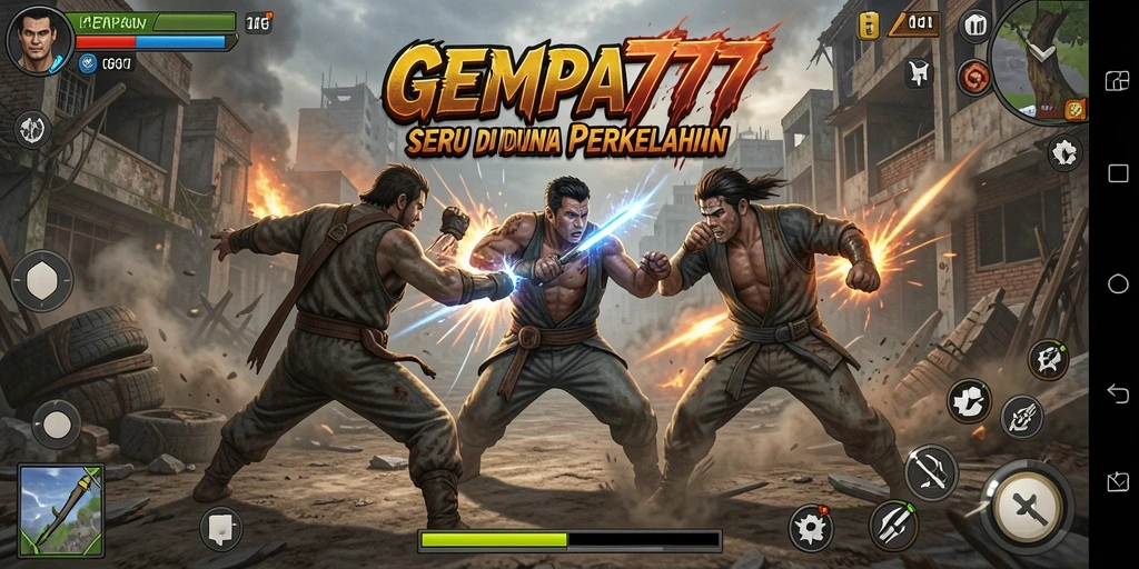 Gameplay GEMPA777 menunjukkan pertarungan epik antara karakter yang kuat.