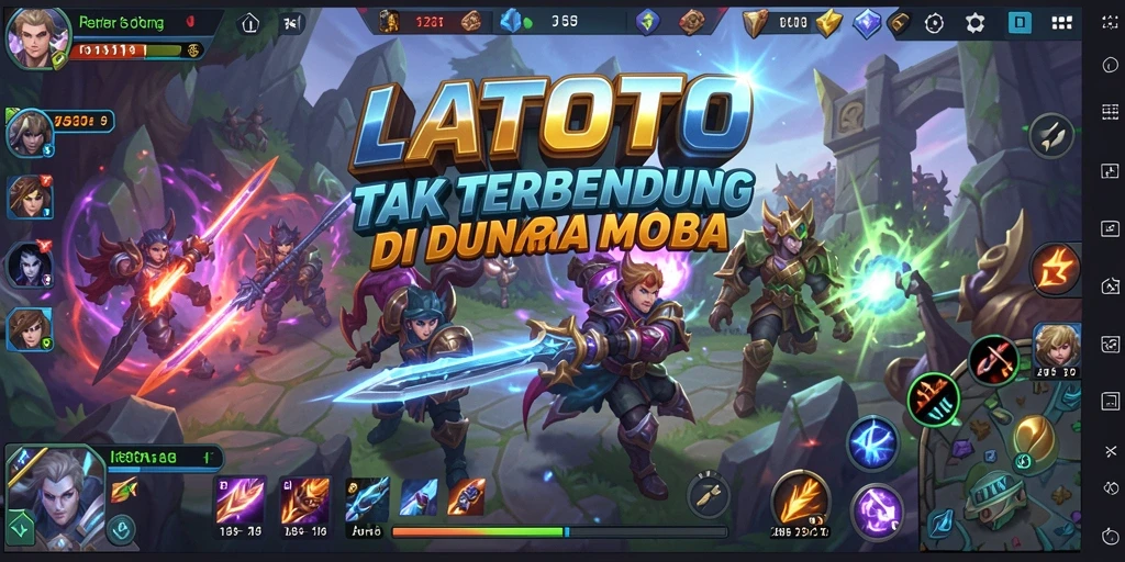 Screenshot menunjukkan intensitas pertempuran dalam LATOTO dengan karakter unik.