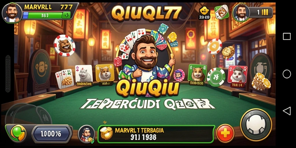 Tampilan gameplay QiuQiu yang menegangkan dan menarik.