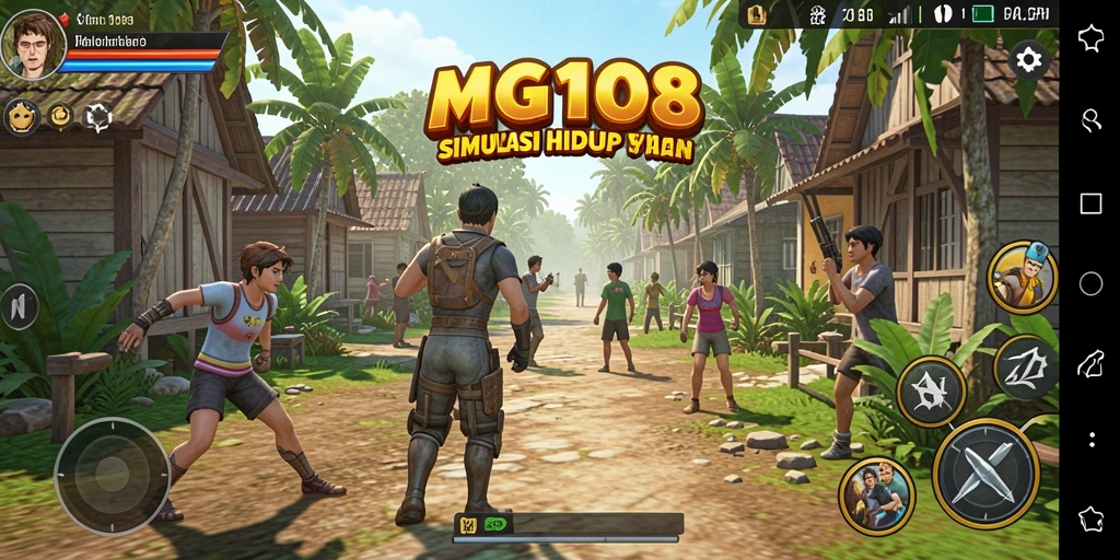 Tampilan gameplay MG108 yang mengasyikkan dan interaktif.