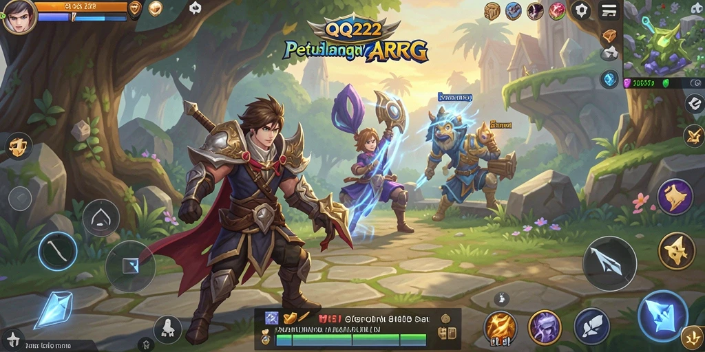 Tampilan gameplay menegangkan dari QQ222 dengan aksi ARPG yang seru.