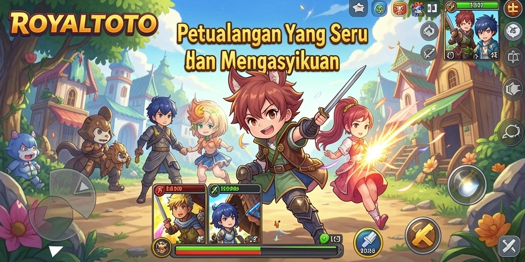 Screenshot gameplay ROYALTOTO menampilkan aksi karakter Anime yang seru.