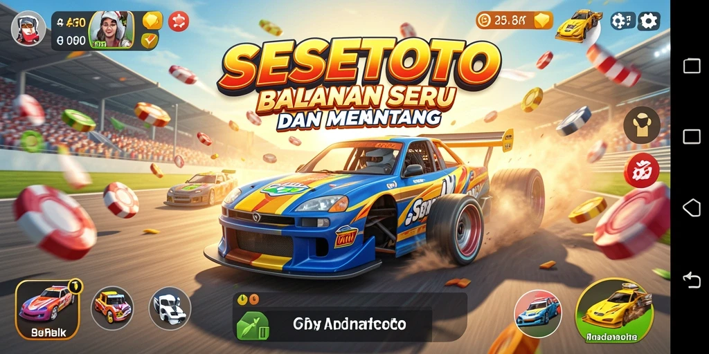 Tampilan gameplay SESETOTO yang mendebarkan dan menantang.