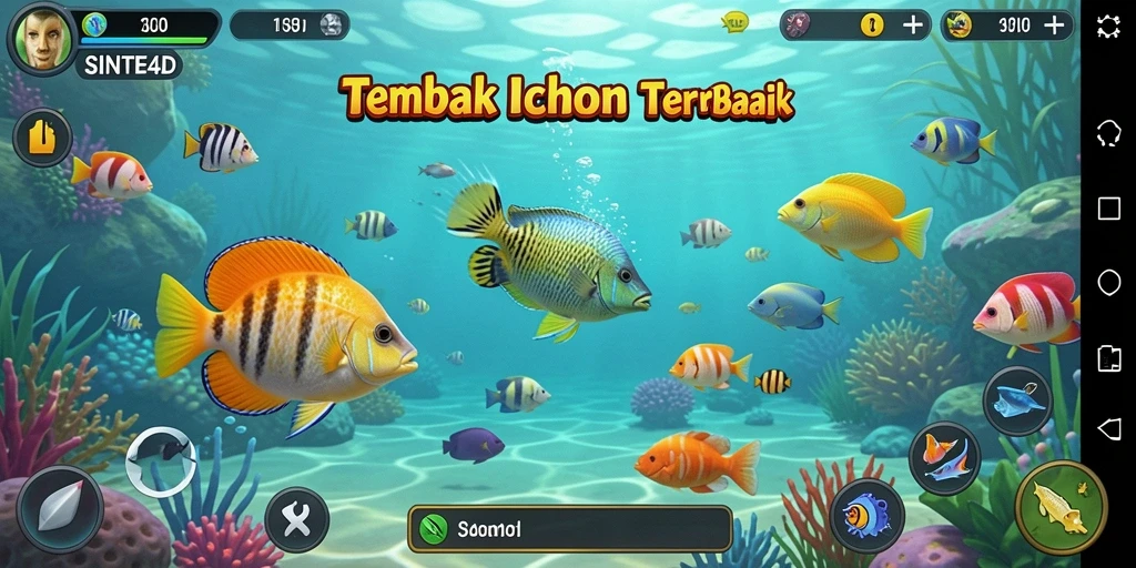 Tampilan gameplay SINTE4D yang penuh aksi dalam Tembak Ikan.